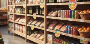 Voorbeeld van Nutri-score voedingslabel op supermarktproducten